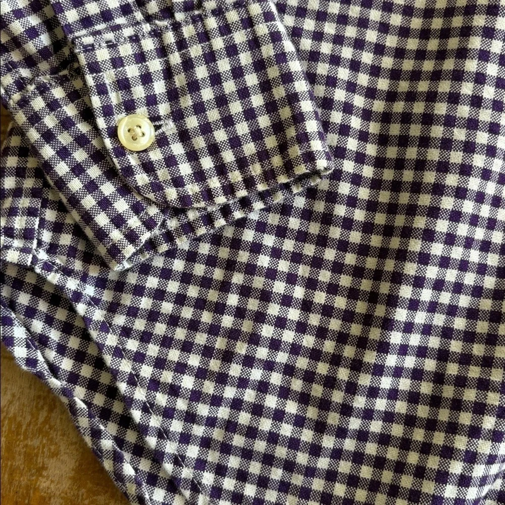 Ralph Lauren Purple Gingham Boys Shirt S(8)
